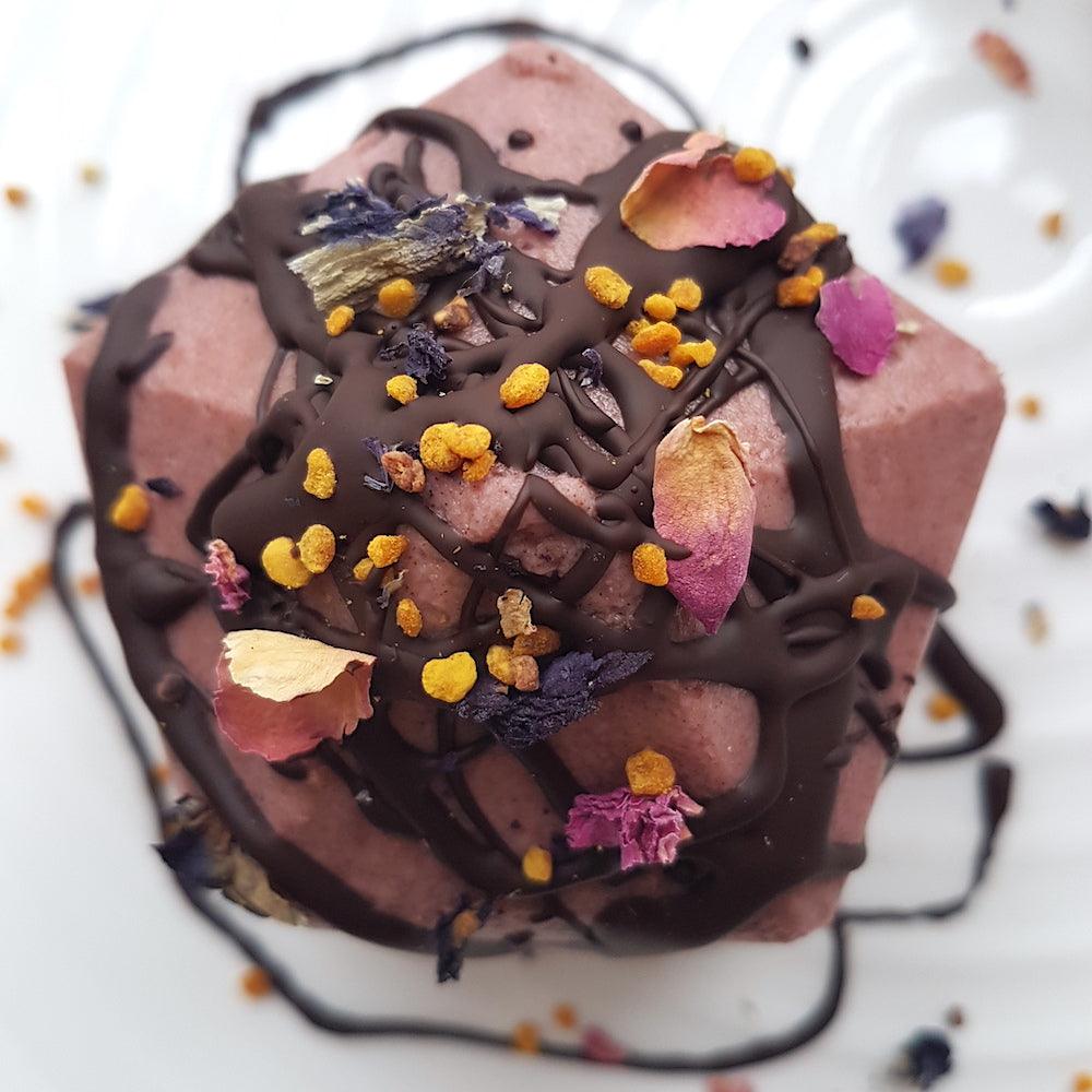 frambozen kokos pudding met adaptogenen