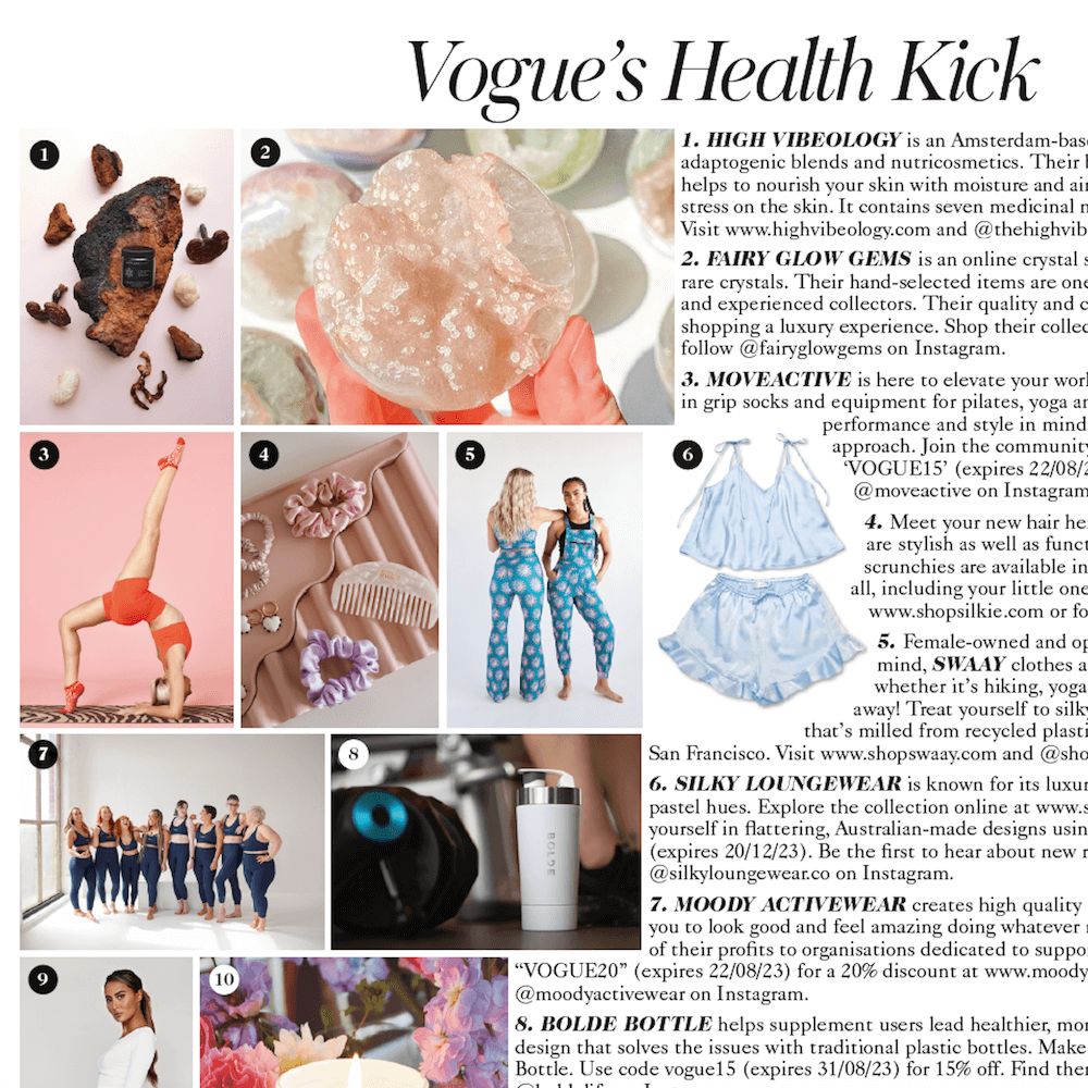 British Vogue X High Vibeology adaptogens I am glowing nutricosmetics
