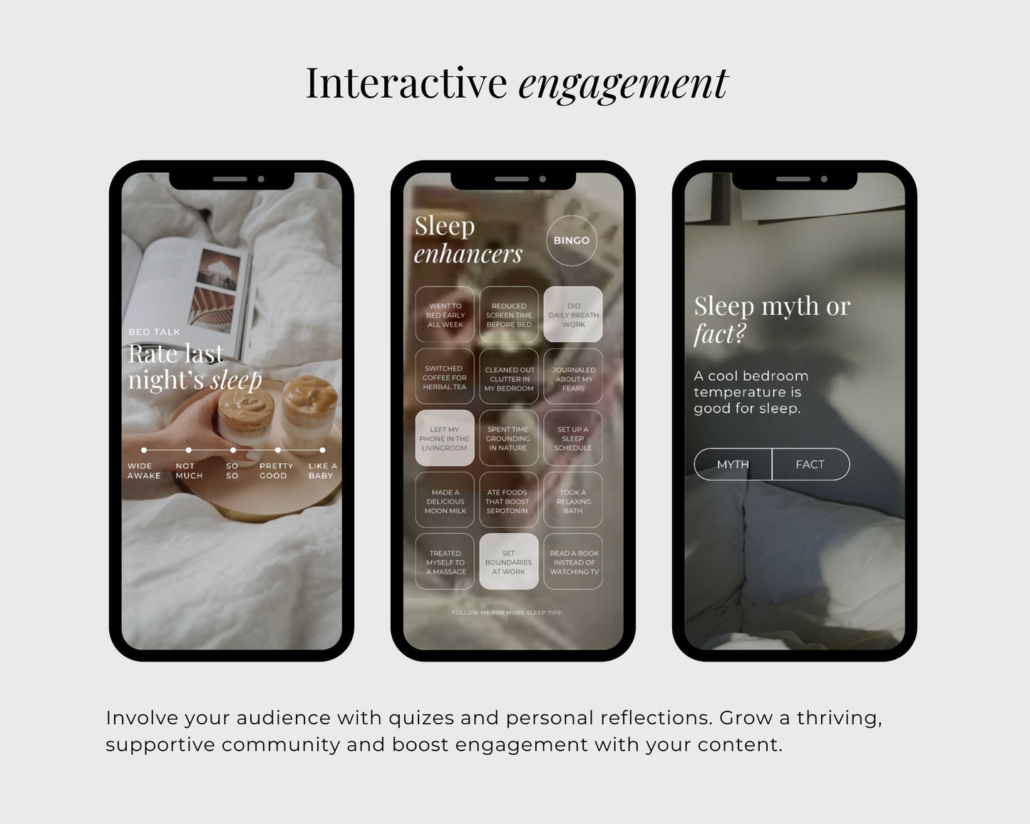 Sleep Wellness Instagram reels, Canva social media video templates
