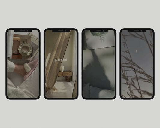 Sleep Wellness Instagram reels, Canva social media video templates